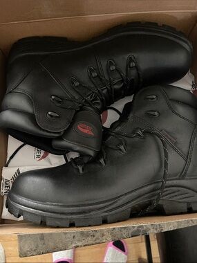 Avenger Black Men's Lace-Up Work Boots